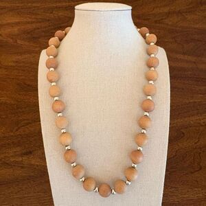 Wood Beaded Necklace | 22” Length